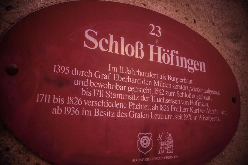 Schlosshotel Hoefingen 레온베르크 외부 사진